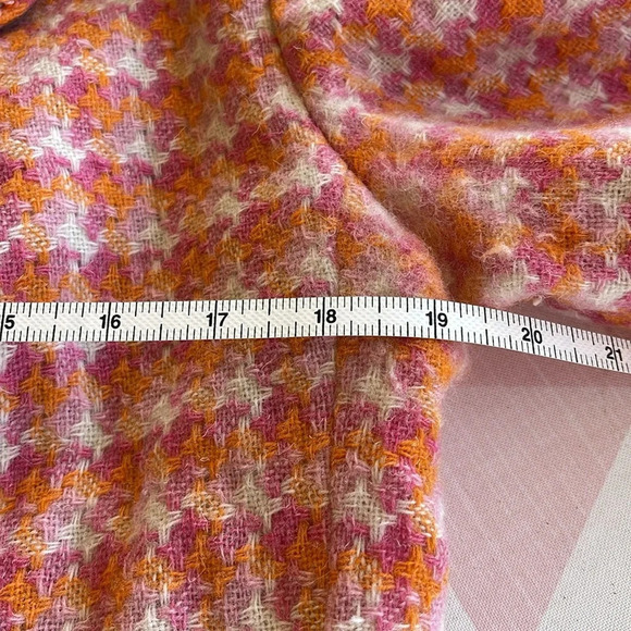 Vintage Pink and Orange Blazer with Bracelet Sleeves and Rhinestone Buttons- L - Picture 6 of 9